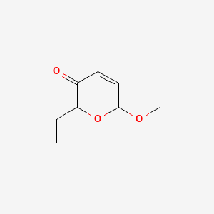 Chemical structure of 2-ethyl-6-methoxy-2H-pyran-3(6H)-one