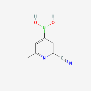 Chemical structure of 2-Ethyl-6-cyanopyridine-4-boronic acid