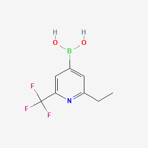 Chemical structure of 2-Ethyl-6-(trifluoromethyl)pyridine-4-boronic acid