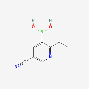 Chemical structure of 2-Ethyl-5-cyanopyridine-3-boronic acid