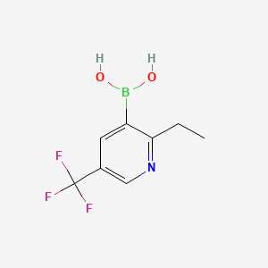 Chemical structure of 2-Ethyl-5-(trifluoromethyl)pyridine-3-boronic acid
