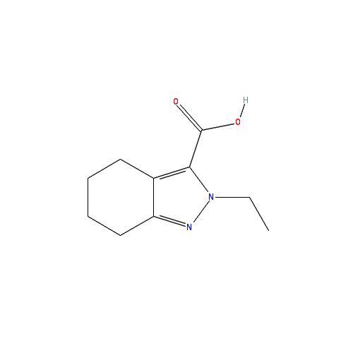 Chemical structure of 2-Ethyl-4,5,6,7-tetrahydro-2H-indazole-3-carboxylic acid