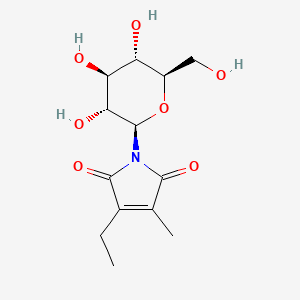 Chemical structure of 2-Ethyl-3-methylmaleimide N-β-D-glucopyranoside