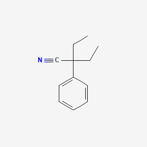 Chemical structure of 2-Ethyl-2-phenylbutanenitrile