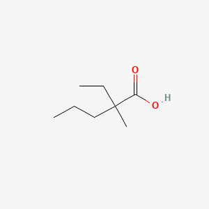Chemical structure of 2-Ethyl-2-methylpentanoic acid