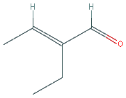 Chemical structure of 2-Ethyl-2-butenal