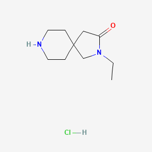 Chemical structure of 2-Ethyl-2,8-diazaspiro[4.5]decan-3-one hydrochloride