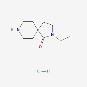 Chemical structure of 2-Ethyl-2,8-diazaspiro[4.5]decan-1-one hydrochloride
