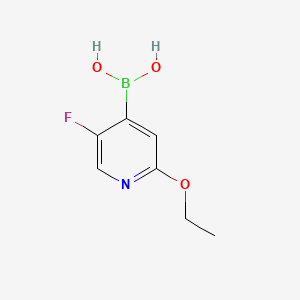 Chemical structure of 2-Ethoxy-5-fluoropyridine-4-boronic acid