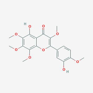 Chemical structure of 2-Ethoxy-3-acetonyltaxifolin