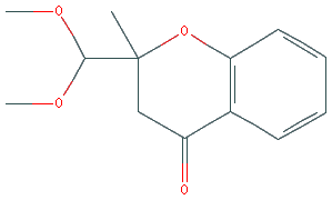 Chemical structure of 2-(Dimethoxymethyl)-2-methylchroman-4-one