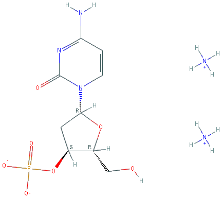 Chemical structure of 2'-DEOXYCYTIDINE 3'-MONOPHOSPHATE AMMONIUM SALT