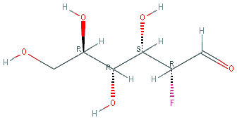 Chemical structure of 2-Deoxy-2-fluoro-D-mannose
