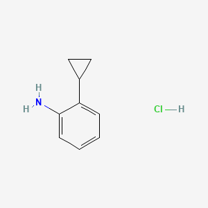 Chemical structure of 2-Cyclopropylaniline hydrochloride