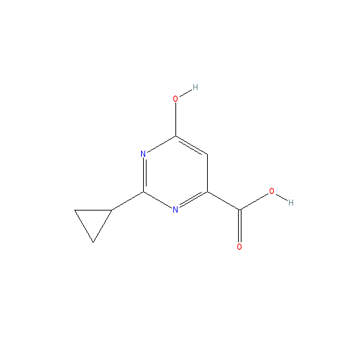 Chemical structure of 2-Cyclopropyl-6-hydroxypyrimidine-4-carboxylic acid