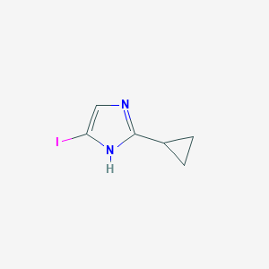 Chemical structure of 2-Cyclopropyl-5-iodo-1H-imidazole