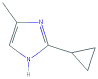 Chemical structure of 2-cyclopropyl-4-methyl-1H-imidazole