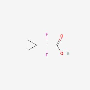 Chemical structure of 2-Cyclopropyl-2,2-difluoroacetic acid