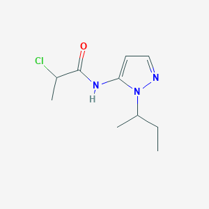 Chemical structure of 2-Cyclopropyl-1,3,8-triazaspiro[4.5]dec-1-en-4-one hydrochloride