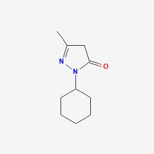 Chemical structure of 2-Cyclohexyl-5-methyl-2,4-dihydro-pyrazol-3-one