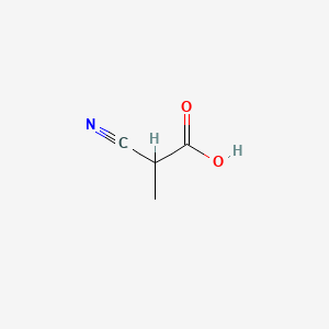 Chemical structure of 2-Cyanopropanoic acid