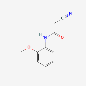 Chemical structure of 2-Cyano-N-(2-methoxyphenyl)acetamide