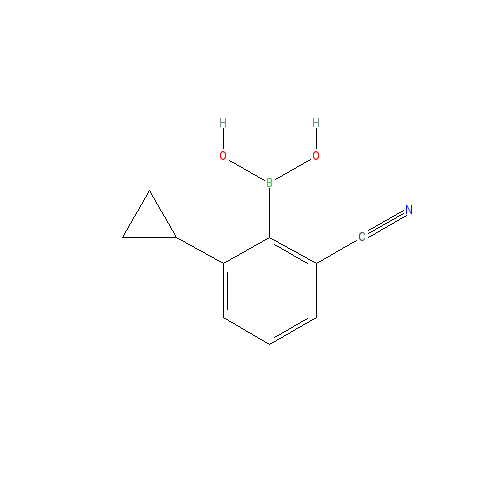 Chemical structure of 2-Cyano-6-cyclopropylphenylboronic acid