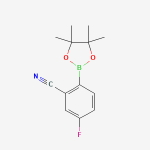 Chemical structure of 2-Cyano-4-fluorophenylboronic acid pinacol ester