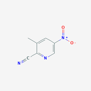 Chemical structure of 3-Methyl-5-nitropicolinonitrile