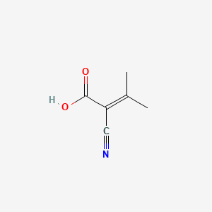 Chemical structure of 2-Cyano-3-methyl-2-butenoic Acid