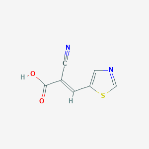 Chemical structure of 2-Cyano-3-(thiazol-5-yl)acrylic acid