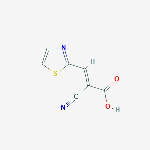Chemical structure of 2-Cyano-3-(thiazol-2-yl)acrylic acid