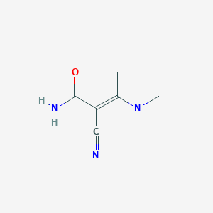 Chemical structure of 2-Cyano-3-(dimethylamino)-2-butenamide