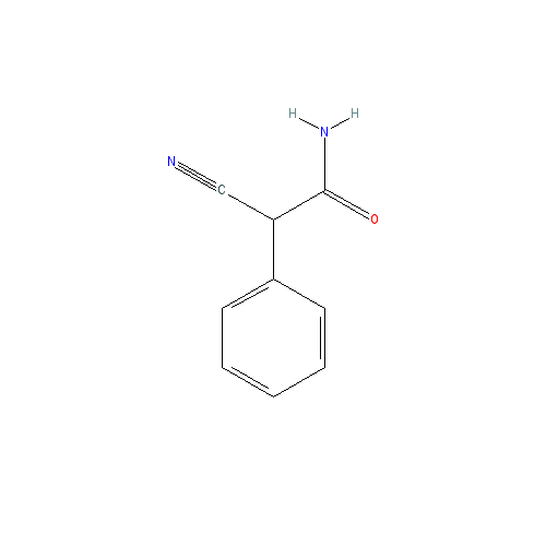 Chemical structure of 2-Cyano-2-phenylacetamide