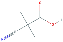 Chemical structure of 2-Cyano-2-methylpropanoic acid