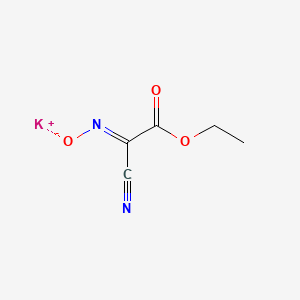 Chemical structure of 2-Cyano-2-(hydroxyimino)acetic Acid Ethyl Ester Potassium Salt