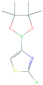 Chemical structure of 2-Chlorothiazole-4-boronic acid pinacol ester