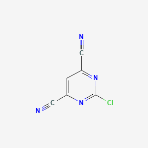 Chemical structure of 2-Chloropyrimidine-4,6-dicarbonitrile