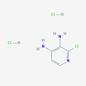Chemical structure of 2-Chloropyridine-3,4-diamine dihydrochloride
