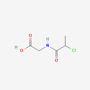 Chemical structure of 2-Chloropropionylglycine