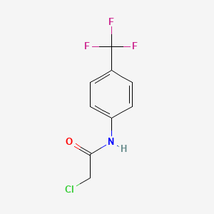 Chemical structure of 2-Chloro-N-[4-(trifluoromethyl)phenyl]acetamide