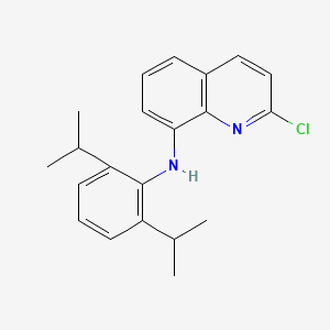Chemical structure of 2-Chloro-N-[2,6-di(propan-2-yl)phenyl]quinolin-8-amine
