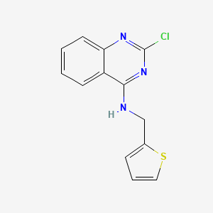 Chemical structure of 2-Chloro-N-(thiophen-2-ylmethyl)quinazolin-4-amine