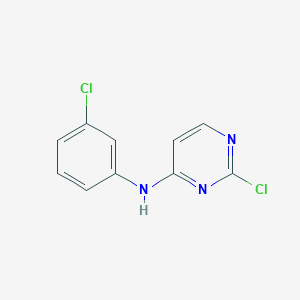 Chemical structure of 2-Chloro-N-(3-Chlorophenyl)Pyrimidin-4-Amine