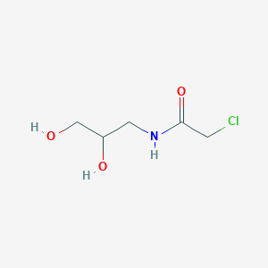 Chemical structure of 2-Chloro-N-(2,3-dihydroxypropyl)acetamide
