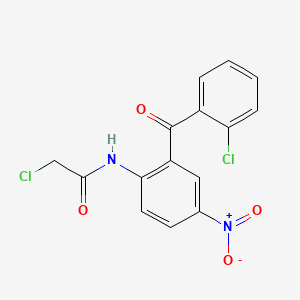 Chemical structure of 2-(2-Chloroacetamido)-5-nitro-2'-chlorobenzophenone