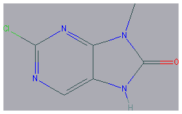 Chemical structure of 2-Chloro-9-methyl-7H-purin-8(9H)-one