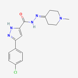 Chemical structure of 2-Chloro-9-isopropyl-N-(4-methoxybenzyl)-9H-purin-6-amine