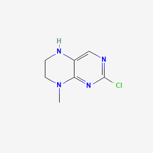 Chemical structure of 2-Chloro-8-methyl-5,6,7,8-tetrahydropteridine