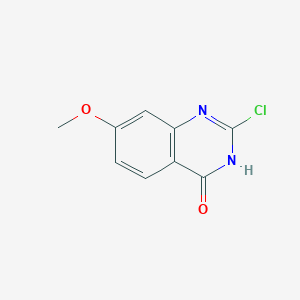 Chemical structure of 2-Chloro-7-methoxyquinazolin-4(3H)-one
